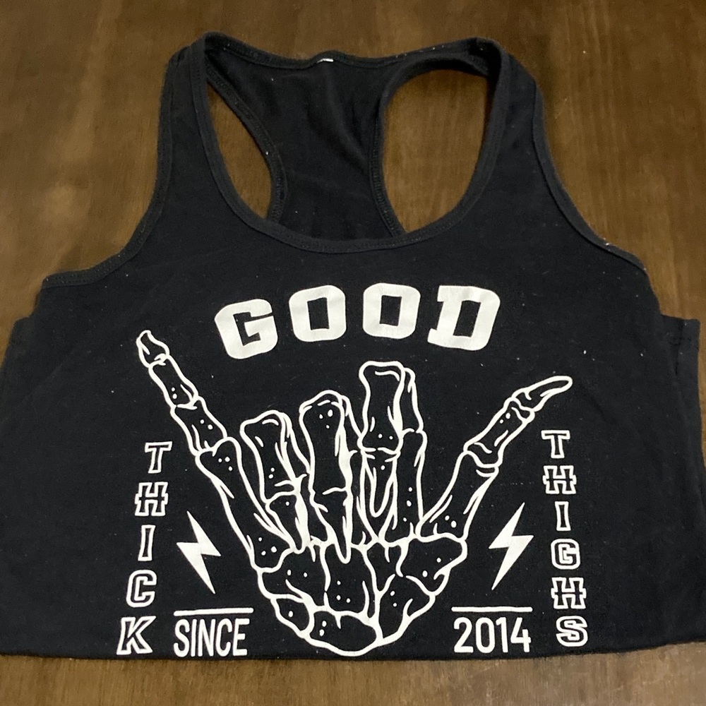Black Graphic Tank Top